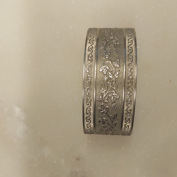 BOGO! Silver Tone Scroll Stamped Cuff Bracelet - Picture 4 of 11